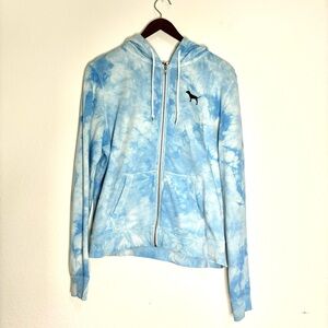 Victoria Secret Pink Blue Tie Dye Jacket